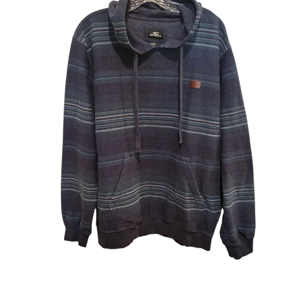O'Neill Bavaro Navy and Teal Woven Baja Hoodie